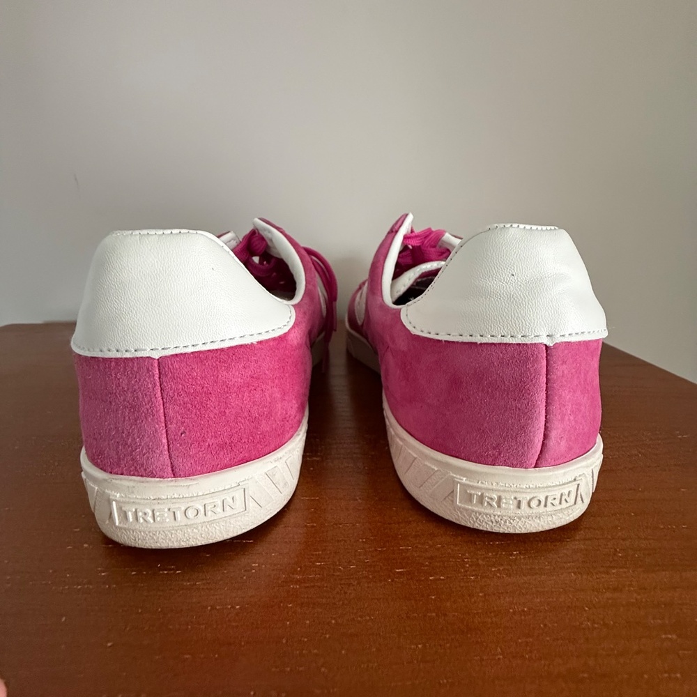 Tretorn Camden 3 Pink White Suede Sneakers Women's Size 7 - Picture 8 of 15